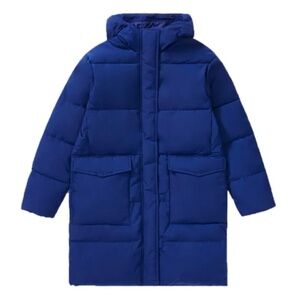 The ReNew Long Puffer Coat - Cobalt Blue - Large